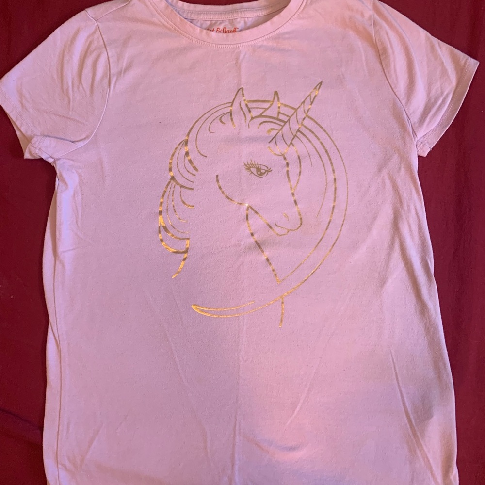 Girls short sleeve unicorn tshirt